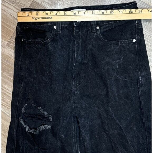 Pacsun Size 26 90s Boyfriend Cotton Distressed Black High Rise Bootcut - Picture 2 of 13